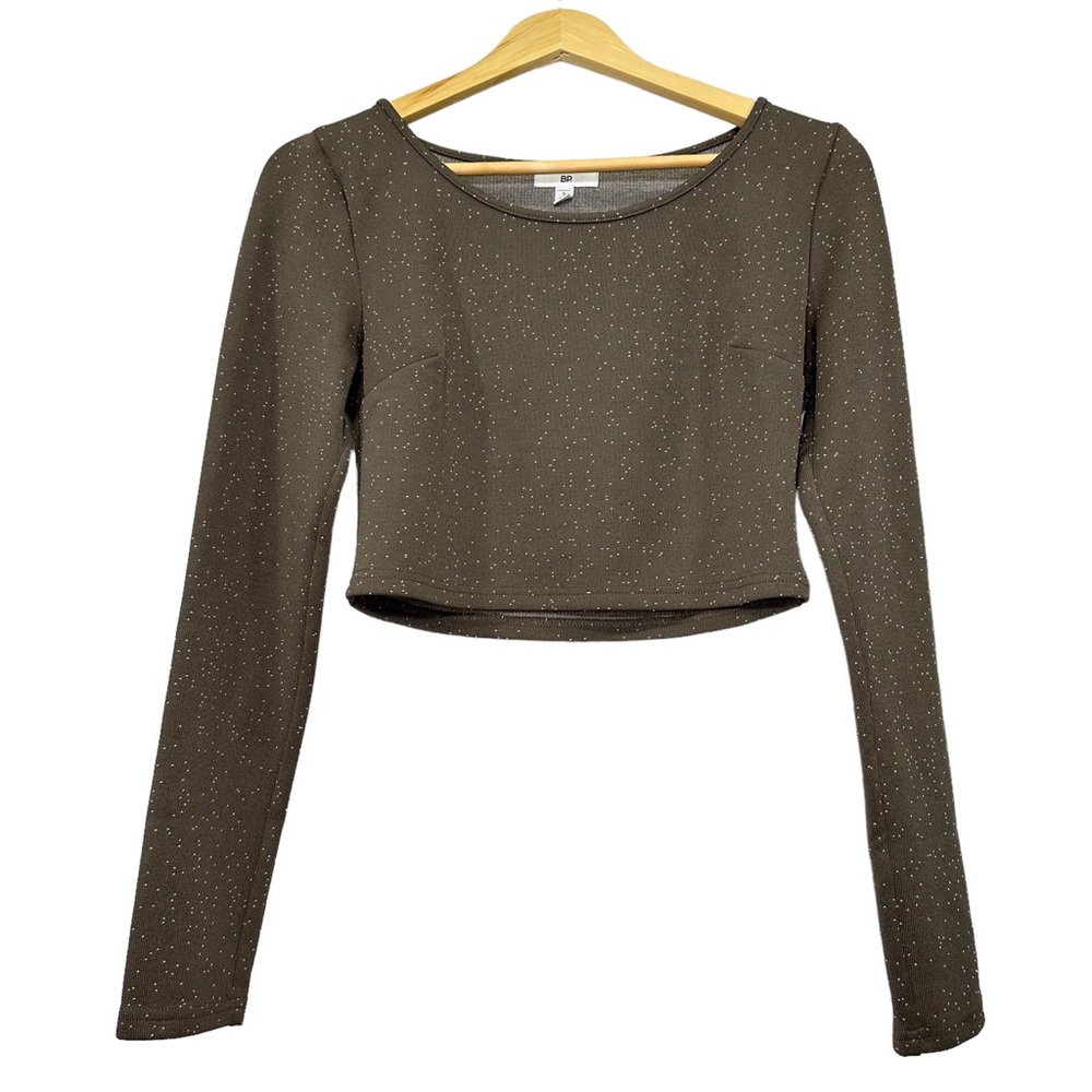 Nordstrom BP Long-Sleeved Crop Top Size S - Picture 2 of 11